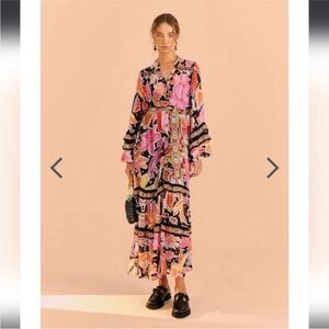 Farm Rio Enchanted Nature Midi Dress NWT size M